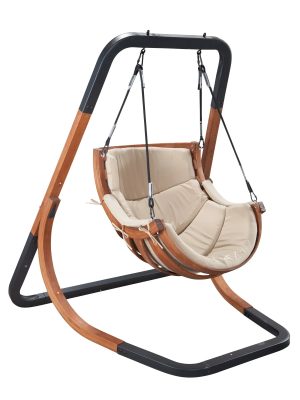 Fotel wiszący ALPHA 1 ze stelażem słomkowy