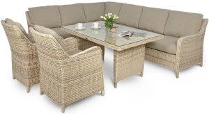 Komplet mebli ogrodowych MARYLAND beżowy 5-częściowy