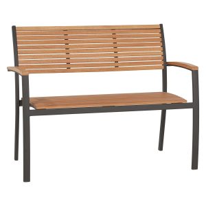 Ławka ogrodowa BONLEE aluminium/eukaliptus 2-osobowa