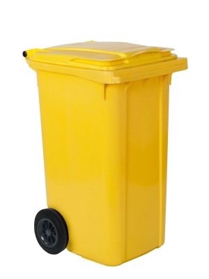 Pojemnik żółty na odpady z tworzyw sztucznych i metale - 240 l