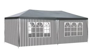 Pawilon ogrodowy MAZEPPA biało-zielony - 5,84 x 2,95 m