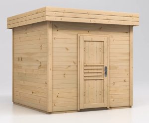 Domek ogrodowy Malwa drzwi pojedyncze z podłogą - 284 x 278 cm, wys. 246,5 cm