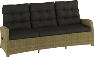 Sofa ogrodowa GODERICH czarna 3-osobowa