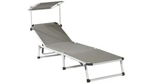 Leżanka plażowa ATOK szara