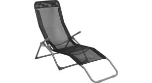 Leżanka plażowa LAZY czarna