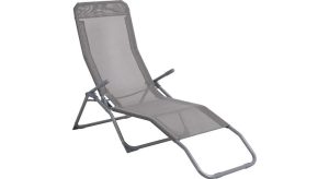 Leżanka plażowa LAZY szara