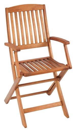 Krzesło ogrodowe GREENVILLE z podłokietnikami eukaliptus