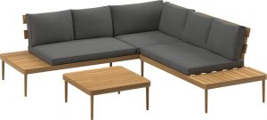 Komplet mebli ogrodowych PRAGUE/BOWDENS antracyt 3-częściowy