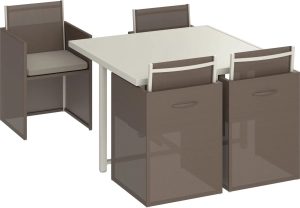 Komplet mebli ogrodowych PALOMAS brązowy 5-częściowy