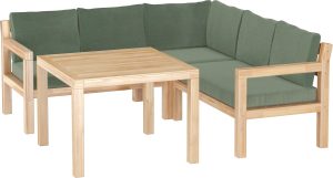 Komplet mebli ogrodowych MORENCI narożny zielony 4-częściowy