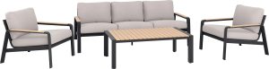 Komplet mebli wypoczynkowych BRANFORD beżowy / antracyt 4-częściowy