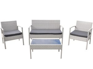 Komplet mebli wypoczynkowych SYCYLIA szary 4-częściowy