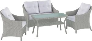 Komplet mebli wypoczynkowych GULFPORT szary 4-częściowy