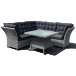 Komplet mebli ogrodowych COVENTRY antracyt 3-częściowy