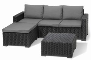 Komplet mebli wypoczynkowych CALIFORNIA grafitowy 2-częściowy