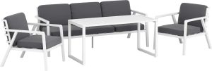 Komplet mebli wypoczynkowych TAMWORTH biały 4-częściowy