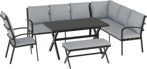 Komplet mebli wypoczynkowych GARNET narożny 5-częściowy