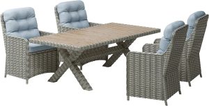 Komplet mebli ogrodowych GERALDTON szary 5-częściowy