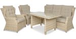 Komplet mebli ogrodowych SIENA beżowy 4-częściowy