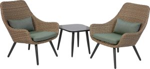 Komplet mebli balkonowych ALICEVILLE zielony 3-częściowy
