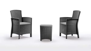 Komplet mebli balkonowych LIDO antracyt 3-częściowy