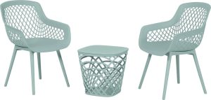 Komplet mebli balkonowych UBATA zielony 3-częściowy