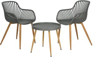 Komplet mebli balkonowych BALCONY szary 3-częściowy