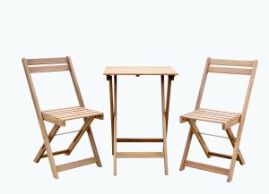 Komplet mebli balkonowych SORATA akacja 3-częściowy