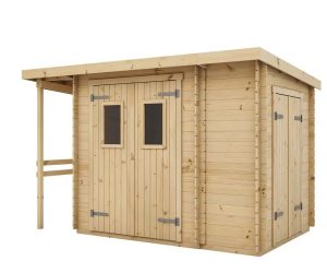 Domek Skrzyp z drewutnią i składzikiem - 337 x 222 cm, wys. 213 cm