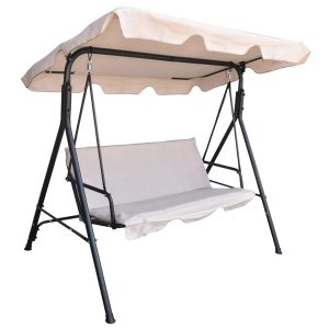 Huśtawka ogrodowa DAKOTA taupe 3-osobowa