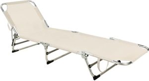 Leżanka plażowa złamana biel