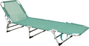 Leżanka plażowa zielona