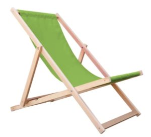 Leżak plażowy drewniany zielony