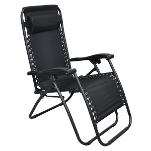 Leżak ogrodowy COMFORT czarny