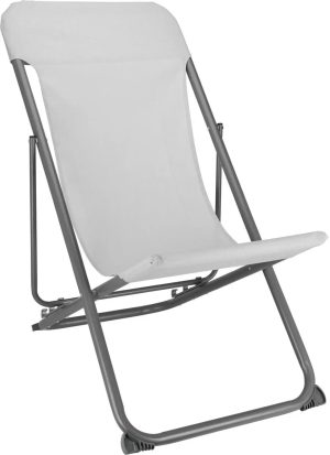 Leżak składany beżowy