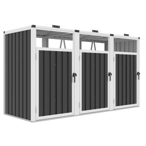 Obudowa śmietnika potrójna - 219 x 82 cm, wys. 121 cm