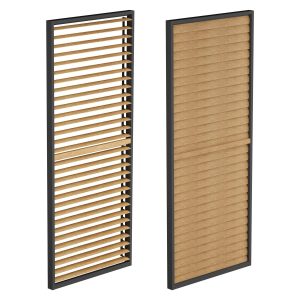 Panel żaluzjowy LUXE w kolorze drewna - 0,9 x 2,38 m