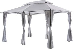 Pawilon ogrodowy PALMARILLO szary - 3,96 x 2,96 m