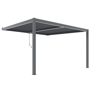 Pergola LUXE LED przyścienna antracyt - 3 x 3 x 2,5 m