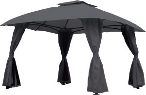 Pawilon ogrodowy CAMPOONA czarny - 3,28 x 3,28 m