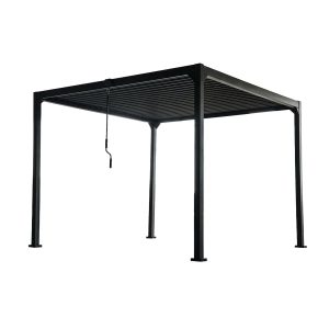 Pergola aluminiowa antracyt - 3 x 3 x 2,3 m