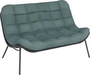 Sofa ogrodowa WAVELAND zielona 2-osobowa